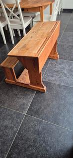 Schoolbankje voor kinderen. Vol-hout, Ophalen, Gebruikt, Bureau