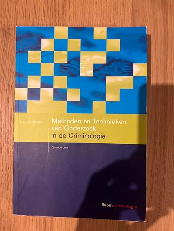 Methoden en technieken van onderzoek in de criminologie beschikbaar voor biedingen