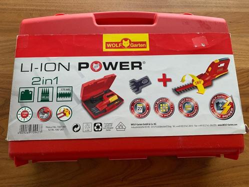 Wolf Garden LI-ION power 2 in 1 gras- en struikenschaar  afh, Doe-het-zelf en Bouw, Gereedschap | Handgereedschap, Zo goed als nieuw