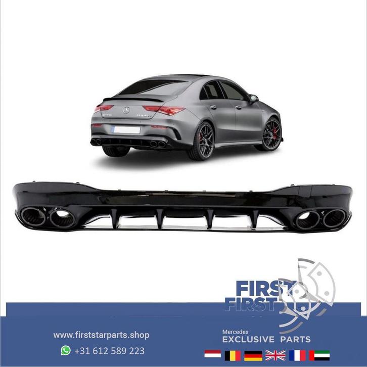 W118 C118 X118 CLA45 CLA45S AMG DIFFUSER + UITLAAT SIERSTUKK, Auto-onderdelen, Overige Auto-onderdelen, Mercedes-Benz, Gebruikt