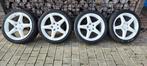 5 spaak velgen type Opel Astra H + Yokohama Advan fleva 17", Ophalen, Gebruikt, Band(en)