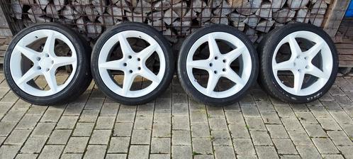 5 spaak velgen type Opel Astra H + Yokohama Advan fleva 17", Autos : Pièces & Accessoires, Pneus & Jantes, Pneu(s), Utilisé, Enlèvement