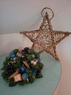 Kerstster 53cm en kerstkransje 20cm, Diversen, Kerst, Ophalen, Zo goed als nieuw