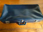 Retro donkerblauwe reiskoffer, Handtassen en Accessoires, Koffers, Ophalen, Zo goed als nieuw