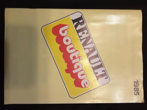 Katalogus / brochure Renault Boutique 1985. Nederlandstalig., Boeken, Auto's | Folders en Tijdschriften, Gelezen, Renault, Ophalen of Verzenden