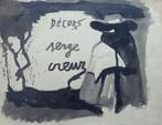 SERGE CREUZ / DECORS / ORIGINEEL WERK / 25x32cm / SIG, Antiek en Kunst, Verzenden