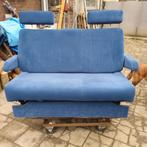 Chevrolet Express slaapbank  blauw stof, Huis en Inrichting, Slaapkamer | Slaapbanken, Ophalen, Zo goed als nieuw, Blauw