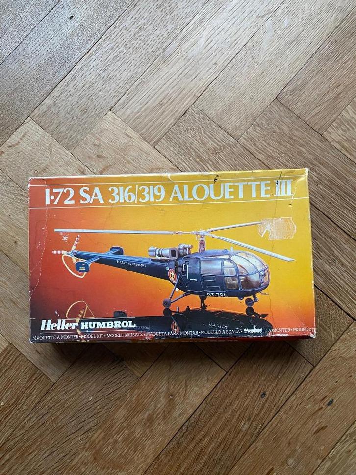 ALOUETTE III  - BELGISCHE ZEEMACHT - 1:72, Hobby en Vrije tijd, Modelbouw | Vliegtuigen en Helikopters, Zo goed als nieuw, Helikopter
