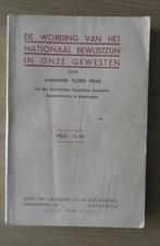 De wording van het nationaal bewustzijn in onze gewesten - 1, Livres, Histoire nationale, Utilisé, Enlèvement ou Envoi