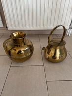 Antiek koperen ketel en koffiekan, Antiek en Kunst, Ophalen