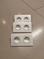 Niko stopcontact en afdekplaat wit, Doe-het-zelf en Bouw, Ophalen, Zo goed als nieuw, Stopcontact