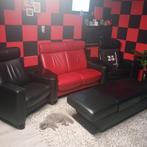 Stressless cinema zetel zwart rood met hocker, Ophalen, Zo goed als nieuw