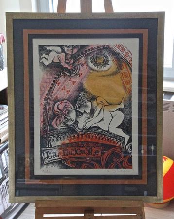 Litho van Pinchas Shaar. (1923-1996) La LuXuRe, Enlèvement