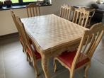 Antieke tafel en stoelen, Ophalen