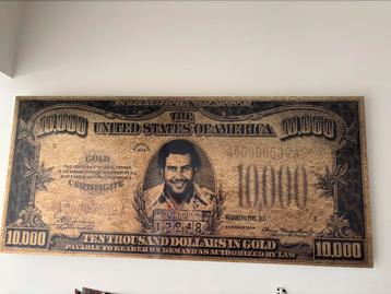 Golden dollar man cave 100 x 46 cm in metaal !  beschikbaar voor biedingen