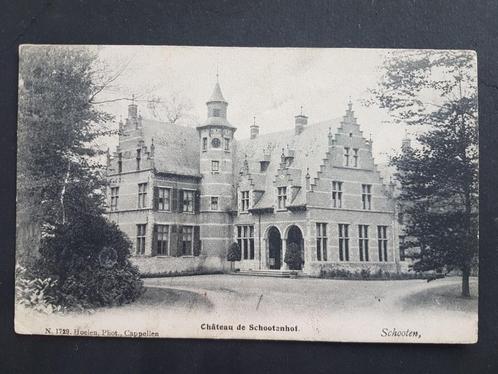 Postkaart Schoten Schooten Chateau de Schootenhof Hoelen, Verzamelen, Postkaarten | België, Gelopen, Antwerpen, Voor 1920, Ophalen of Verzenden
