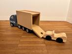 Houten speelgoed vrachtwagen, Zo goed als nieuw, Ophalen, Duw- of Trekspeelgoed