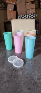 6 vintage bekers + 1 rechthoekige bewaardoos Tupperware, Huis en Inrichting, Ophalen of Verzenden, Zo goed als nieuw