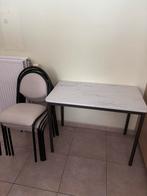 Tafel met 4 stoelen, Enlèvement, Comme neuf