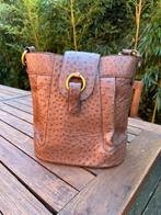 Vintage Delvaux in autruche, Handtassen en Accessoires, Tassen | Damestassen, Ophalen, Gebruikt, Handtas