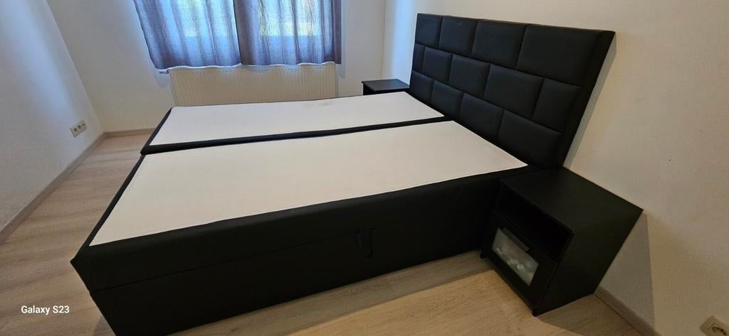 Lit Boxspring, Maison & Meubles, Enlèvement, Comme neuf, 200 cm