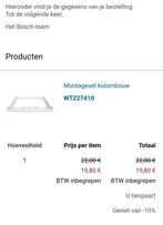 Nieuw Bosch montageset droger op wasmachine, Elektronische apparatuur, Droogkasten, Nieuw, Ophalen