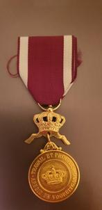 Médaille Or ordre de la couronne, Envoi