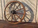 Prachtig groot, antiek houten karrewiel +-1100mm, Antiek en Kunst, Ophalen of Verzenden
