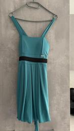 ELEGANTE BLAUWE JURK + BOLERO S/M, Kleding | Dames, Jurken, Blauw, Ophalen of Verzenden, Zo goed als nieuw, Maat 36 (S)