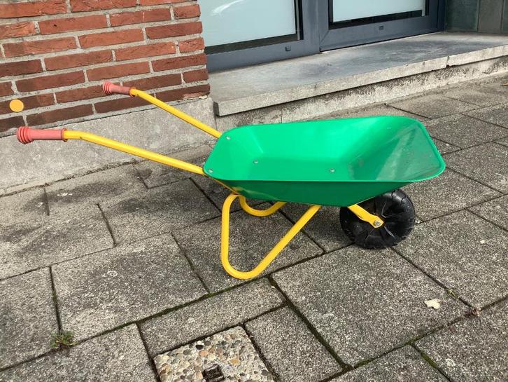 Kinder metalen kruiwagen (38x80 cm), Kinderen en Baby's, Speelgoed | Buiten | Voertuigen en Loopfietsen, Gebruikt, Duwvoertuig
