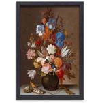 Stilleven met bloemen - Balthasar van der Ast canvas + bakli, Huis en Inrichting, Woonaccessoires | Schilderijen, Tekeningen en Foto's