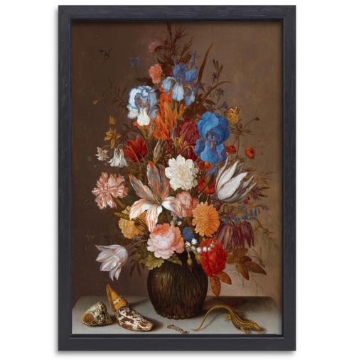 Nature morte aux fleurs - Balthasar van der Ast toile + bakl, Maison & Meubles, Accessoires pour la Maison | Peintures, Dessins & Photos