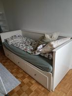 Lit banquette avec tiroirs de rangement, Verstelbaar, Wit, 190 cm of minder, Twijfelaar