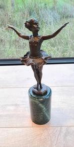 Bronzen Ballerina beeld getekend "F. Paris" - 32 cm, Antiek en Kunst, Ophalen of Verzenden