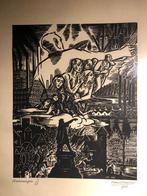 Masereel houtsnede, Antiek en Kunst, Kunst | Etsen en Gravures, Ophalen