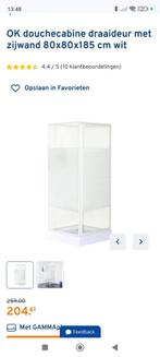 Douche deur met zij wand 80x80cm, Ophalen, Gebruikt, Overige typen