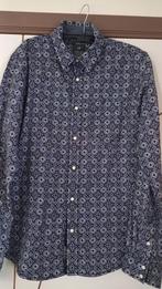 Herenhemd S Oliver maat M  donkerblauw met witte bolletjes., Kleding | Heren, Overhemden, Ophalen of Verzenden