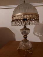 Magnifique lampe de chevet en verre cristal et bronze doré., Enlèvement