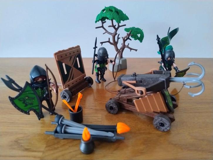 Playmobil Knights 6041 wolven ridders met katapult, Kinderen en Baby's, Speelgoed | Playmobil, Zo goed als nieuw, Complete set