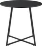 Eettafel rond 78x80 cm zwart, Rond, Gebruikt, Vier personen, Ophalen