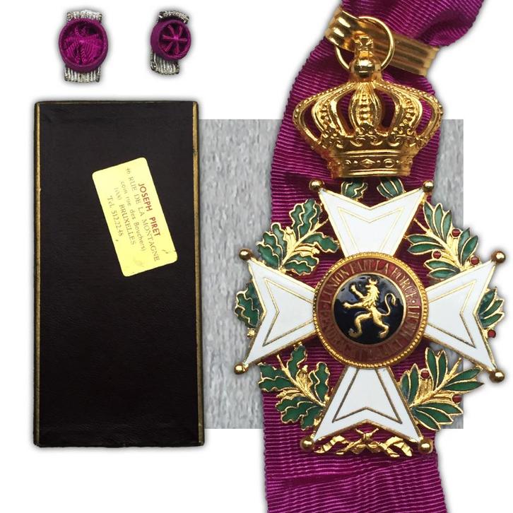 🚨 ABEL JUWEEL COMMANDER ORDER LEOPOLD 1 JOSEPH PIRET, Verzamelen, Militaria | Algemeen, Overige soorten, Lintje, Medaille of Wings