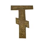 Groot bronzen orthodox kruis met afbeelding van Christus, Ophalen of Verzenden