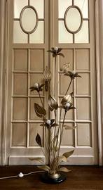 Gouden bloemenlamp uit de jaren 70, Antiek en Kunst, Ophalen