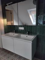 Badkamer meubel, kast, lavabo, spiegel, lamp, Huis en Inrichting, Ophalen, 100 tot 150 cm, Overige typen, Zo goed als nieuw