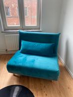Maison du Monde zetel/slaapbank - zo goed als nieuw, Huis en Inrichting, Ophalen, Zo goed als nieuw, Eenpersoons, Blauw