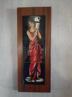 Retro tegelwanddecoratie vrouw met kruik, Antiek en Kunst, Ophalen of Verzenden