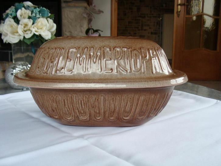 cocotte en terre cuite avec couvercle Schlemmer-topf vintage, Antiquités & Art, Antiquités | Céramique & Poterie, Enlèvement ou Envoi