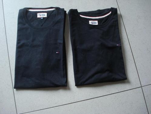 2 Tommy Hilfiger zwarte t-shirts, heren. mt 2XL, Vêtements | Hommes, T-shirts, Porté, Autres tailles, Noir, Enlèvement ou Envoi