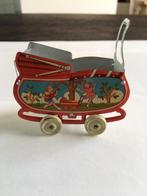 Antiek blikken speelgoedwiegje met toebehoren jaren 50, Gebruikt, Ophalen of Verzenden
