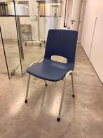 36 Blauwe kantinestoelen, Maison & Meubles, Chaises, Métal, Enlèvement, Bleu, Cinq, Six Chaises ou plus